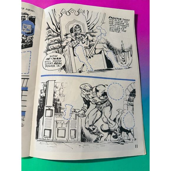 Masters of the Universe Sticker Fun Book Whitman 1980s He-Man MOTU Unused - Picture 5 of 5